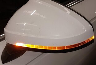 Thumbnail 2: 17-19 AUDI A4 ALLROAD (B9 8W) LEFT P-FOLD MEM LANE DEPARTURE DOOR MIRROR (WHITE)