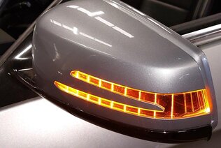 Thumbnail 2: 11-13 MERCEDES E350 E550 (A207 C207 W207) LEFT BLIND SPOT DOOR MIRROR (SILVER)