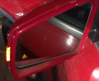 Thumbnail 3: 2015-2020 MERCEDES GLA-CLASS (X156) LEFT DRIVER BLIND SPOT DOOR MIRROR (RED)