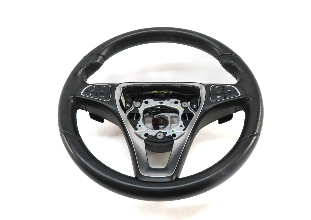 Thumbnail 4: 15-20 MERCEDES B GLA CLASS (W242 X156) 3-SPOKE STEERING WHEEL w/ SHIFT PADDLES