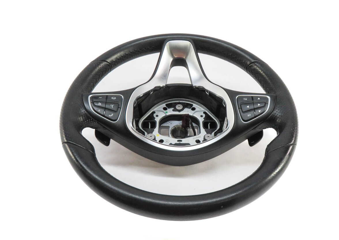 Thumbnail 5: 15-20 MERCEDES B GLA CLASS (W242 X156) 3-SPOKE STEERING WHEEL w/ SHIFT PADDLES