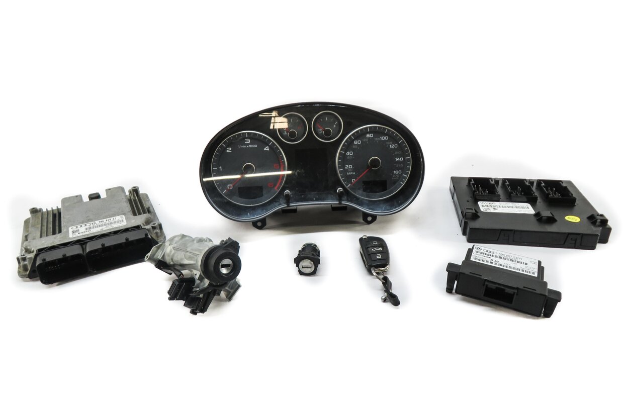 2012 AUDI A3 (8P) 2.0L CBEA TDI DIESEL ENGINE ECM BCM IMMOBILIZER MODULE KEY SET