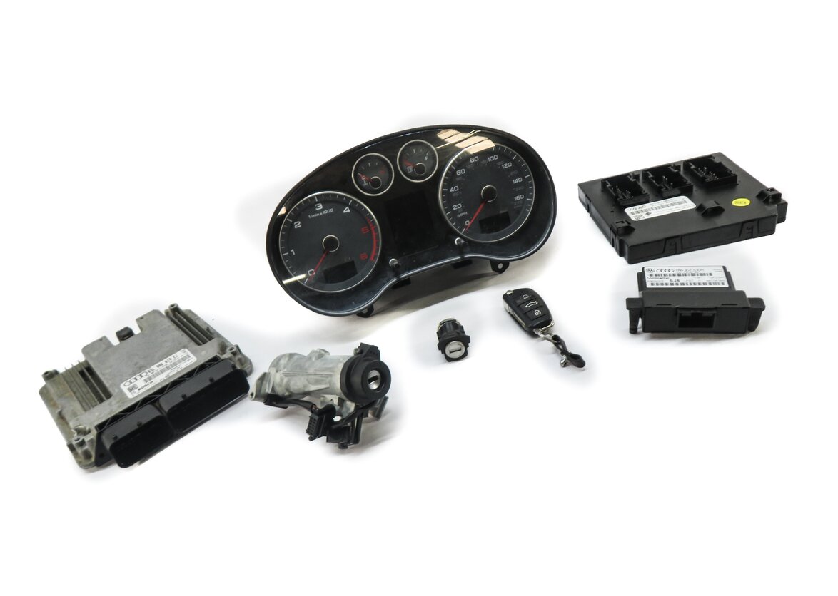 Thumbnail 11: 2012 AUDI A3 (8P) 2.0L CBEA TDI DIESEL ENGINE ECM BCM IMMOBILIZER MODULE KEY SET