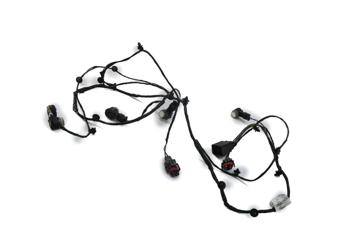 2011 RANGE ROVER (L322) FRONT PDC PARK DISTANCE SENSOR SET w/ HARNESS (WHITE)