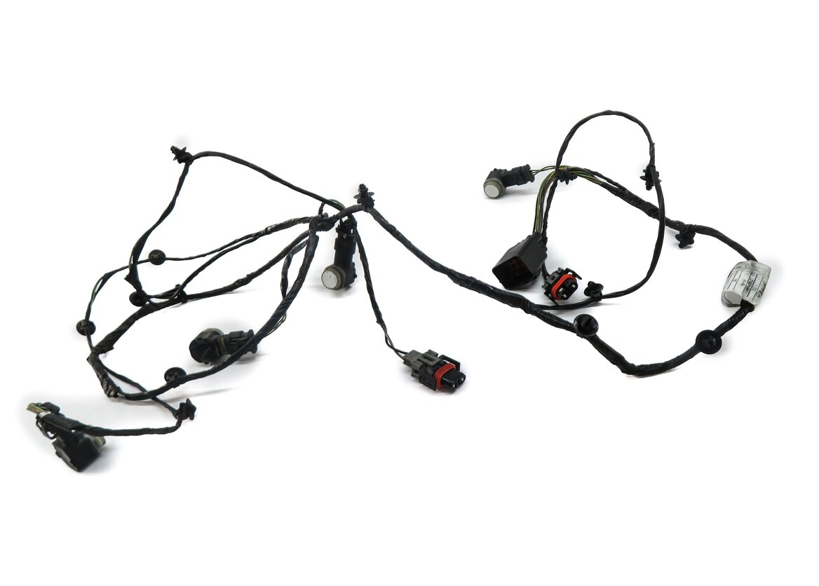 Thumbnail 2: 2011 RANGE ROVER (L322) FRONT PDC PARK DISTANCE SENSOR SET w/ HARNESS (WHITE)