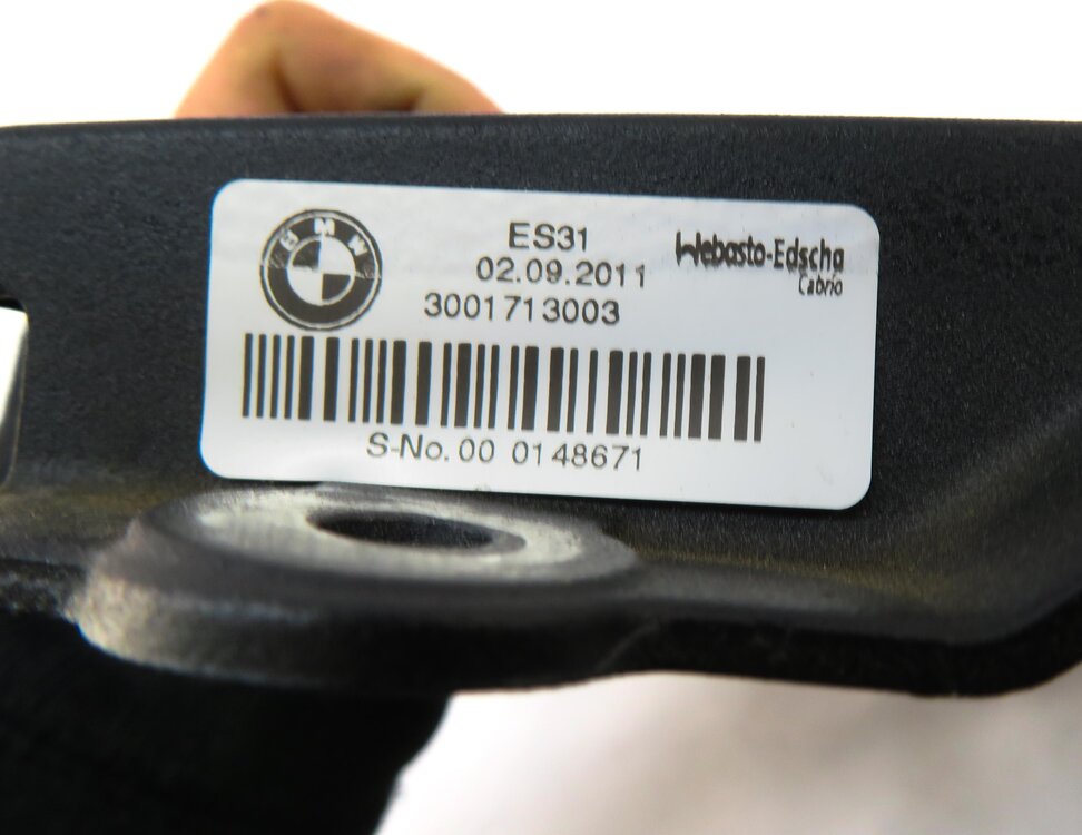 Thumbnail 5: 2012 BMW 335i (E93) LEFT REAR CONVERTIBLE TOP GAP HINGE COVER FLAP (BLACK)