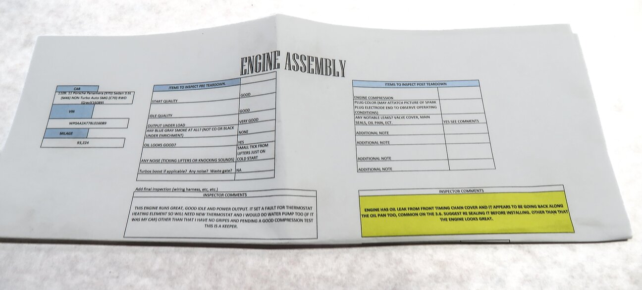 Thumbnail 6: 2011-2013 PORSCHE PANAMERA (970 G1) RWD - 3.6L M46 V6 ENGINE ASSEMBLY (93k)