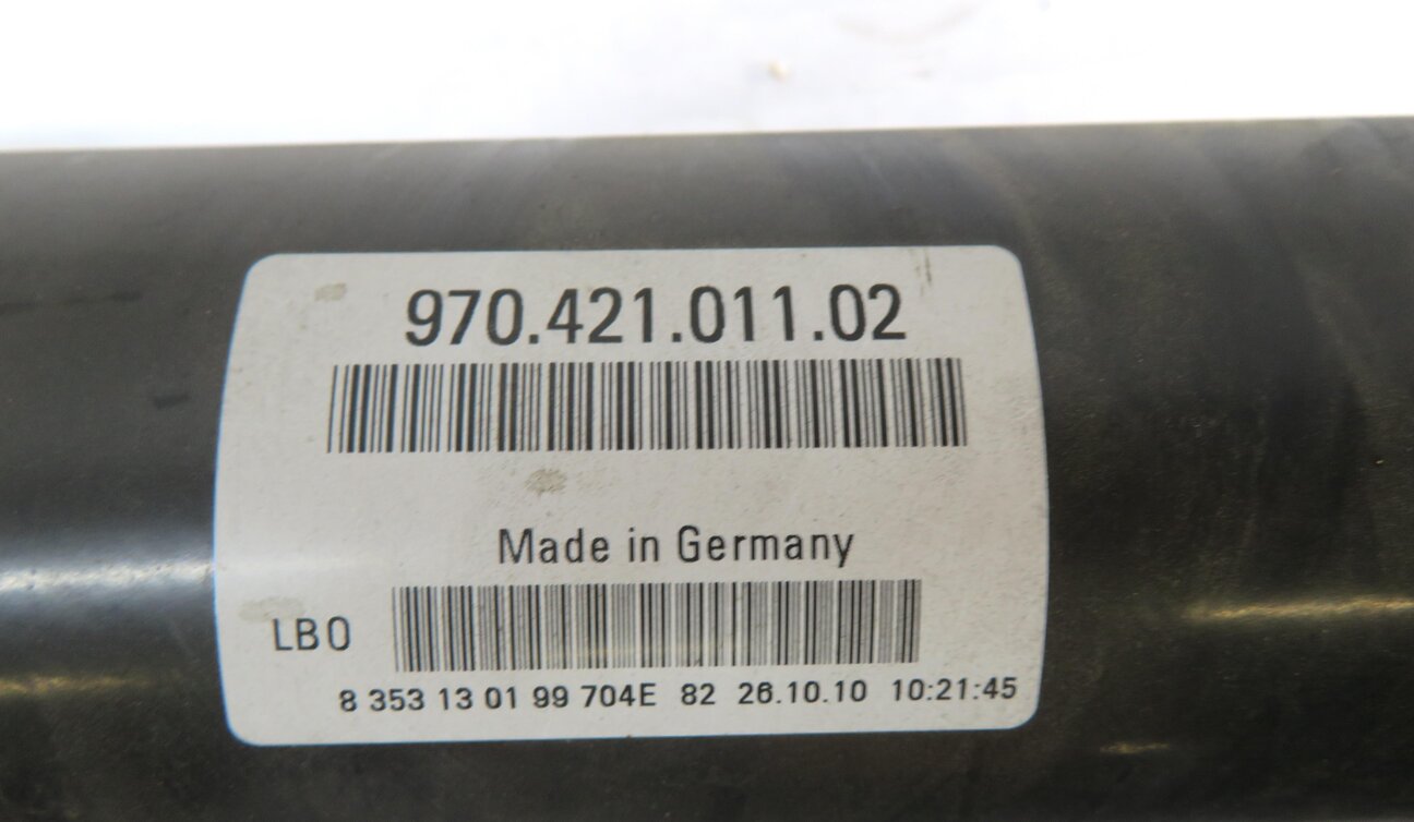 Thumbnail 4: 10-16 PORSCHE PANAMERA (970 G1) RWD - REAR DRIVESHAFT DRIVELINE DRIVE LINE SHAFT