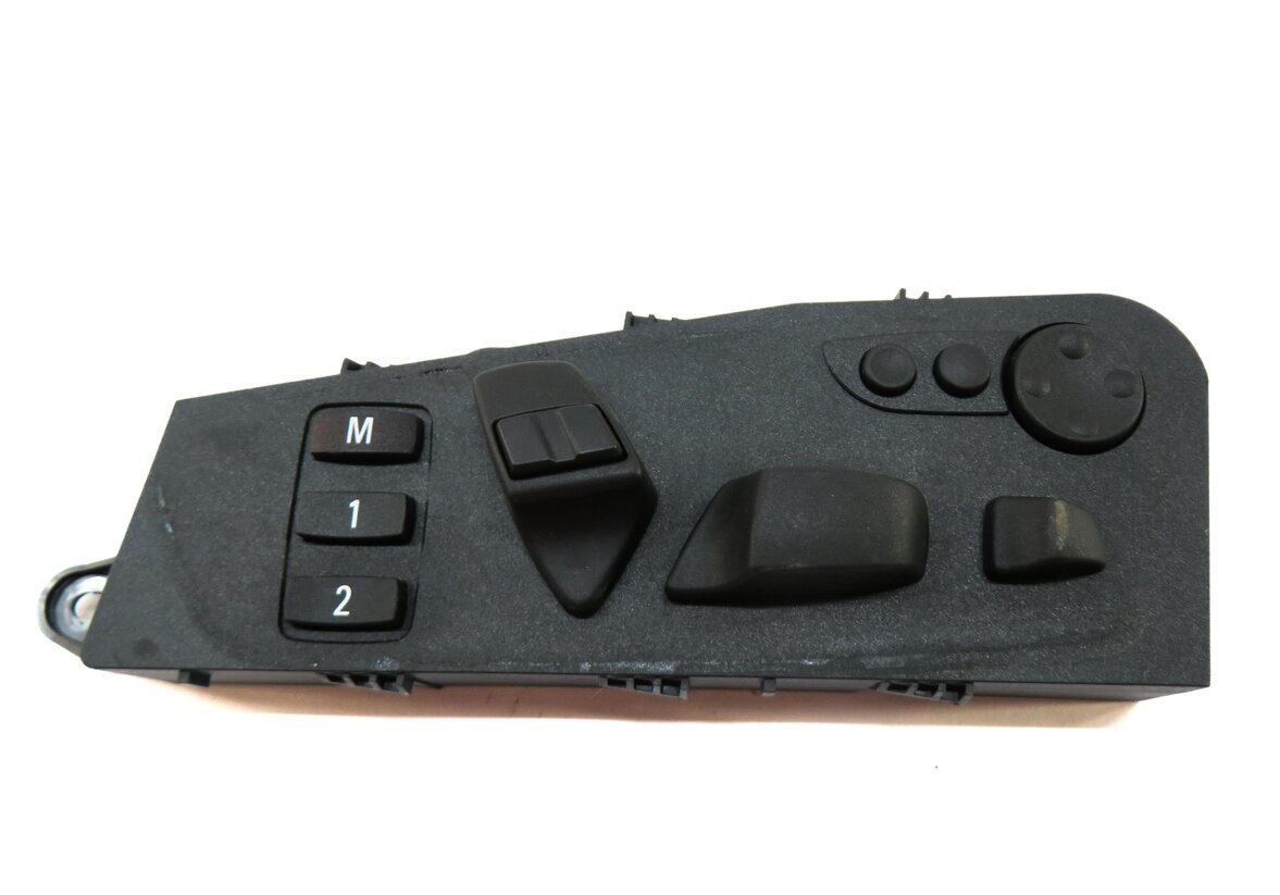 Thumbnail 2: 2012 BMW X5 E70 FRONT RIGHT PASSENGER SEAT ADJUST SWITCH w/ MEMORY LUMBAR BLACK