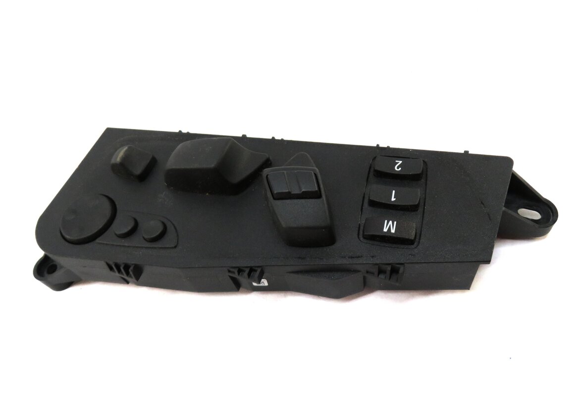 Thumbnail 3: 2012 BMW X5 E70 FRONT RIGHT PASSENGER SEAT ADJUST SWITCH w/ MEMORY LUMBAR BLACK