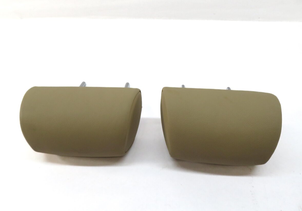Thumbnail 3: 2012 BMW X5 (E70) REAR LEFT & RIGHT 2ND ROW HEADREST SET/2 (BEIGE LEATHER)