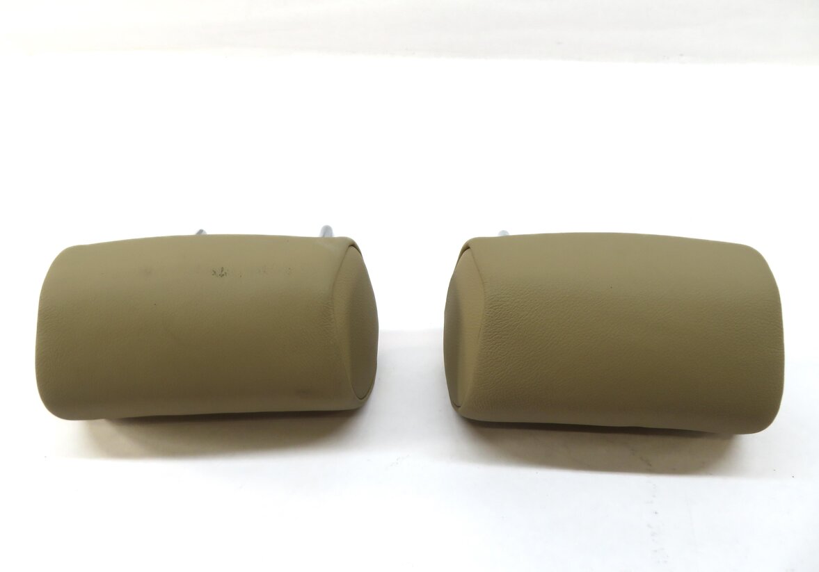 Thumbnail 4: 2012 BMW X5 (E70) REAR LEFT & RIGHT 2ND ROW HEADREST SET/2 (BEIGE LEATHER)