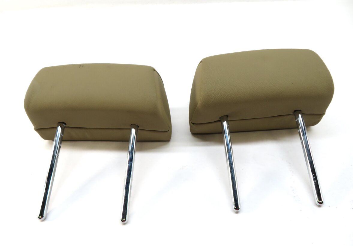 Thumbnail 5: 2012 BMW X5 (E70) REAR LEFT & RIGHT 2ND ROW HEADREST SET/2 (BEIGE LEATHER)