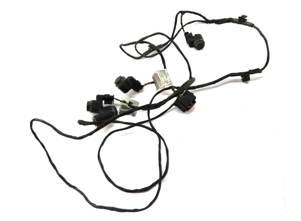 Thumbnail 2: 2012 BMW X5 (E70) REAR PDC PARKING DISTANCE CONTROL SET/4 w/ WIRING WIRE HARNESS