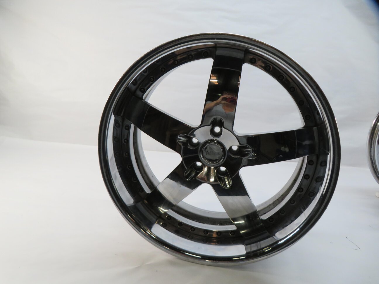 VELLANO 5x120 22x10 3 PIECE CHROME 5 SPOKE WHEEL RIM