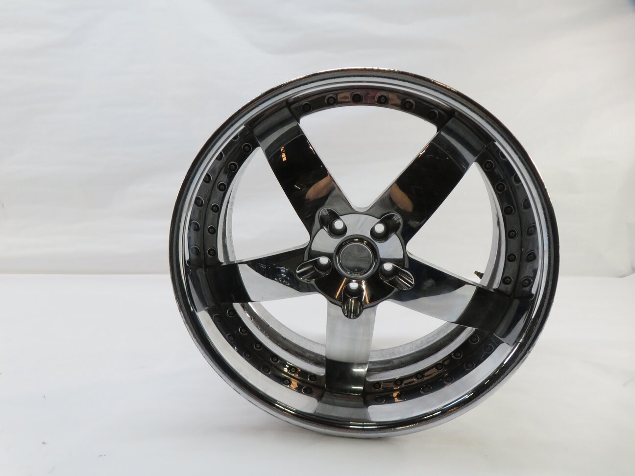 VELLANO 5x120 22x10 3 PIECE CHROME 5 SPOKE WHEEL RIM