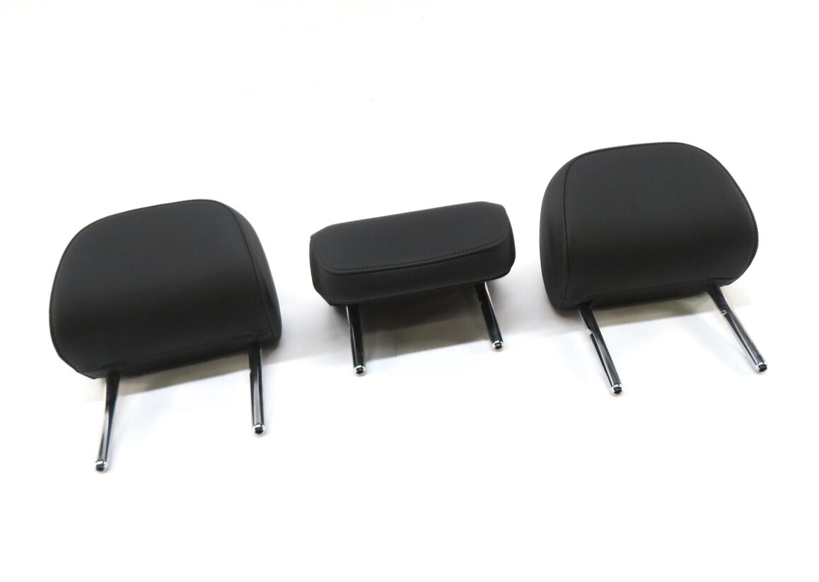 2015 AUDI A3 (8V) REAR LEFT CENTER RIGHT SEAT HEADREST SET-3 (BLACK FZ)
