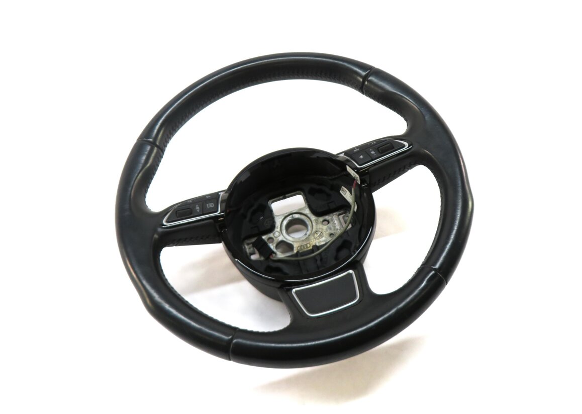 2015-2016 AUDI A3 (8V) LEFT DRIVER 3-SPOKE STEERING WHEEL (BLACK)
