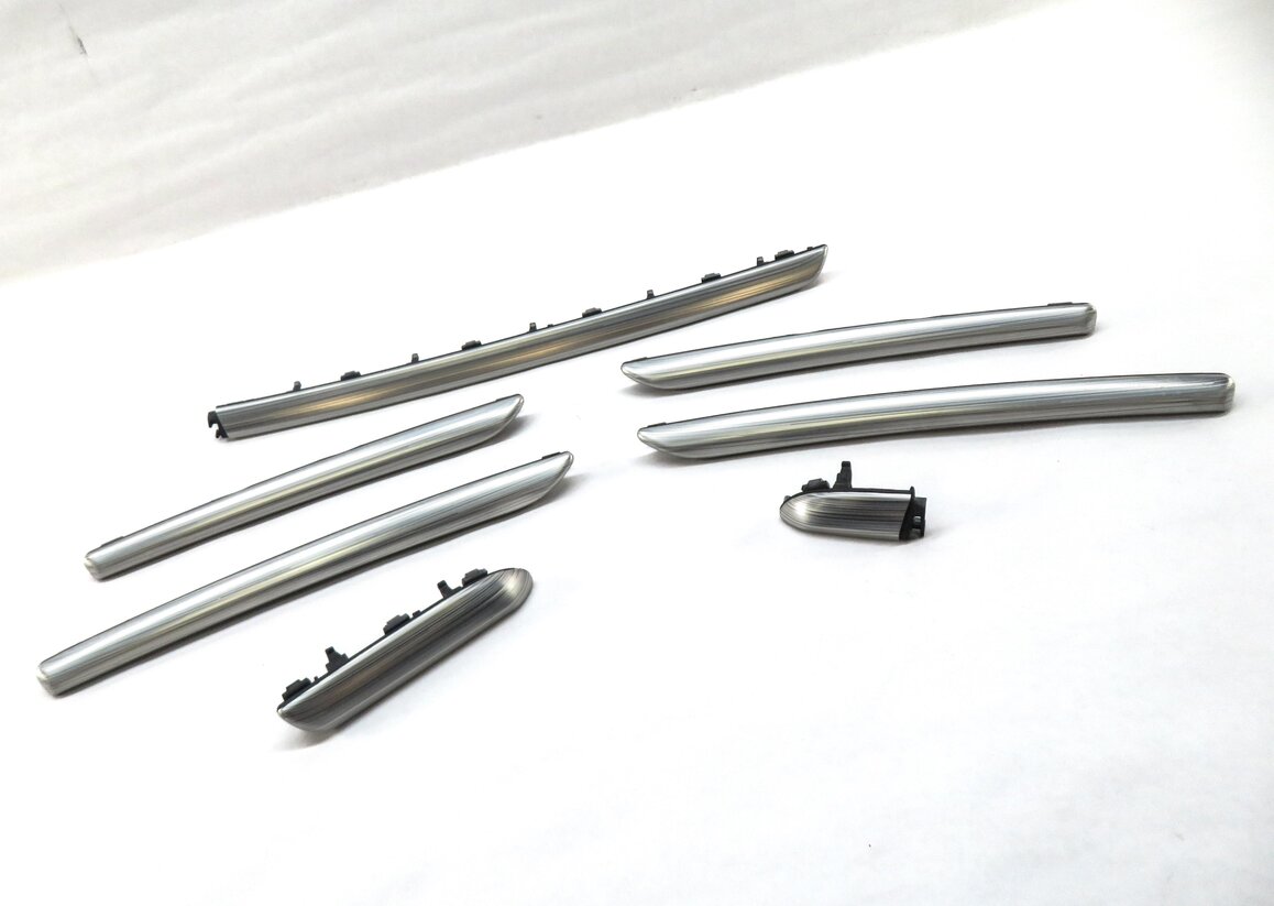 2015 AUDI A3 (8V) SEDAN DASH & DOOR INTERIOR TRIM SET (STRIPED ALUMINUM)