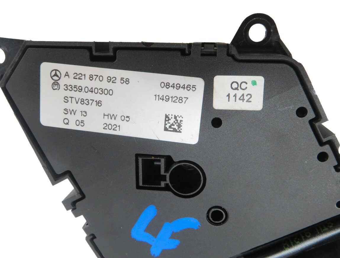 Thumbnail 6: 07-14 MERCEDES CL-CLASS S-CLASS W216 W221 FRONT LEFT DRIVER SEAT CONTROL SWITCH