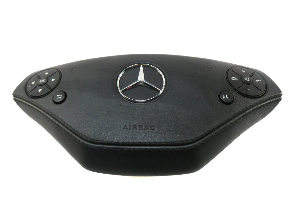 Thumbnail 2: 11-14 MERCEDES CL-CLASS S-CLASS C216 W221 4 SPOKE STEERING WHEEL AIRBAG (BLACK)