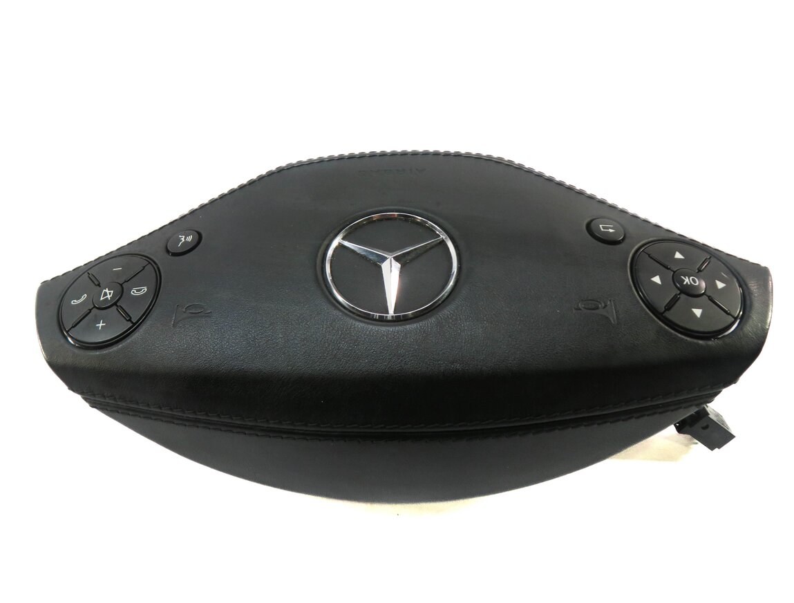 Thumbnail 3: 11-14 MERCEDES CL-CLASS S-CLASS C216 W221 4 SPOKE STEERING WHEEL AIRBAG (BLACK)