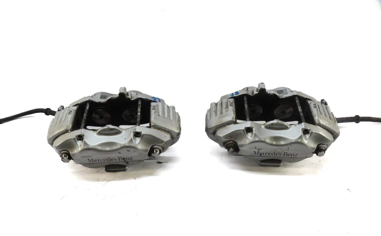 Thumbnail 3: 10-13 MERCEDES S-CLASS W221 FRONT LEFT RIGHT SPORT BRAKE CALIPER SET/2 (SILVER)