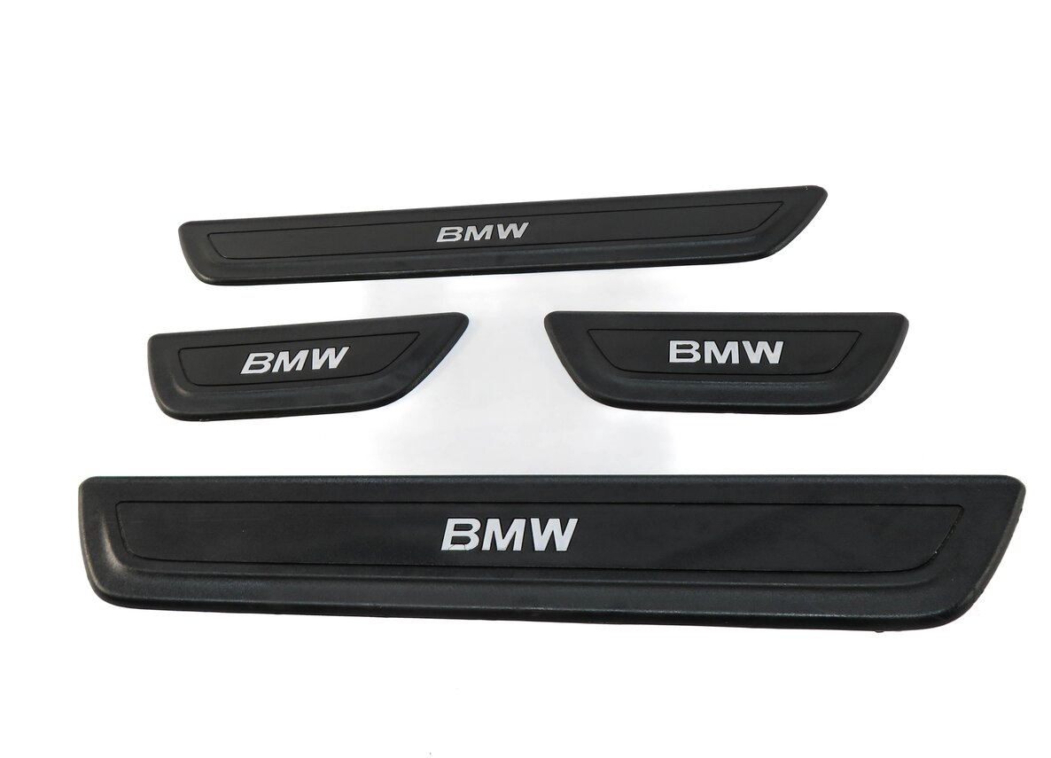Thumbnail 2: 2011 BMW X3 (F25) FRONT REAR LEFT RIGHT DOOR SILL TRIM SET/2 (BLACK & SILVER)