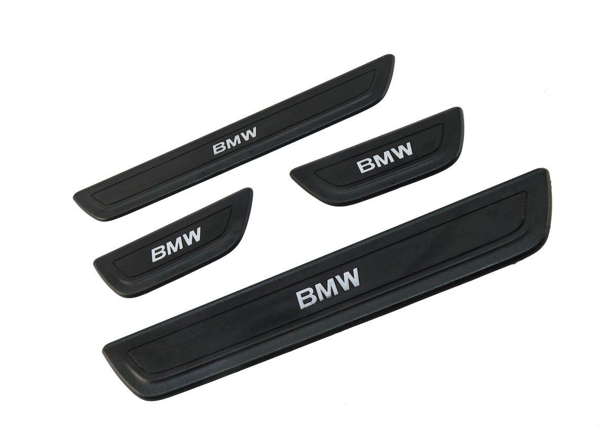 Thumbnail 3: 2011 BMW X3 (F25) FRONT REAR LEFT RIGHT DOOR SILL TRIM SET/2 (BLACK & SILVER)