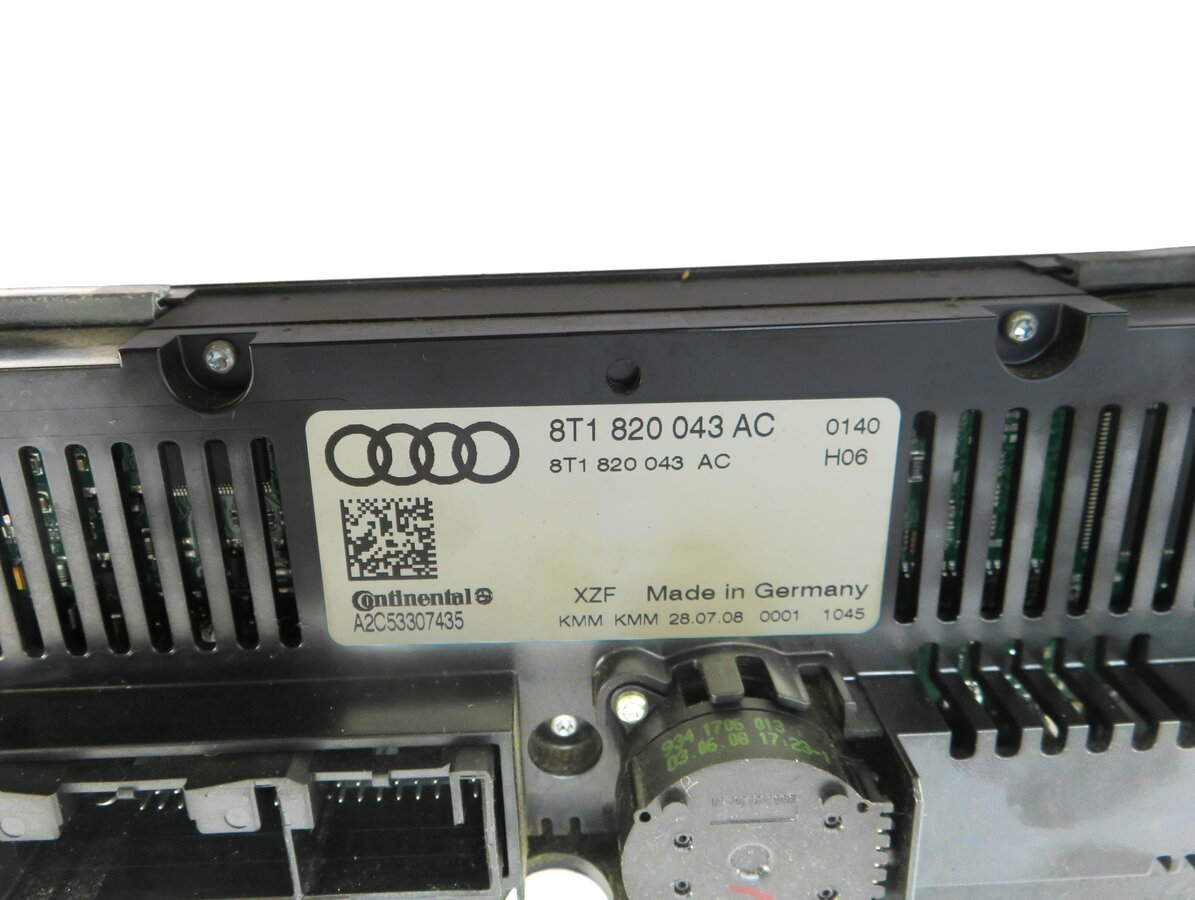 Thumbnail 7: 08-13 A4 S4 A5 S5 Q5 B8 8K 8T FRONT HEATER A/C TEMPERATURE CLIMATE CONTROL PANEL