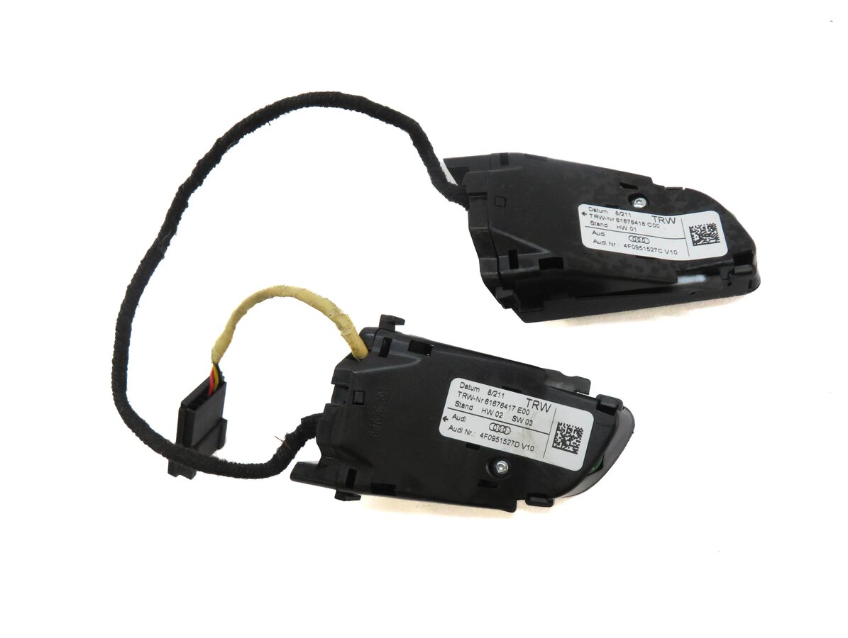 Thumbnail 6: 09-12 AUDI A4 (B8 8K) STEERING WHEEL LEFT & RIGHT RADIO PHONE SWITCH SET/2 BLACK