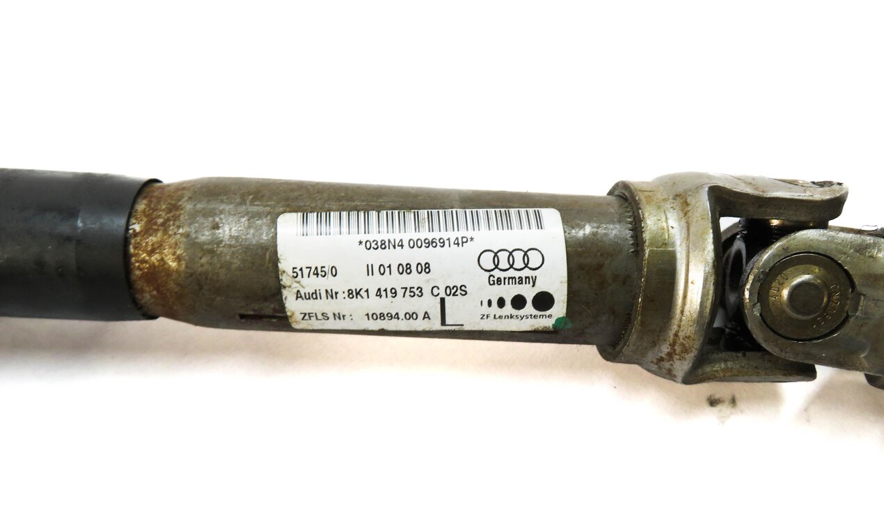 Thumbnail 4: 09 AUDI A4 (B8 8K) STEERING COLUMN INTERMEDIATE SHAFT U-JOINT ASSEMBLY