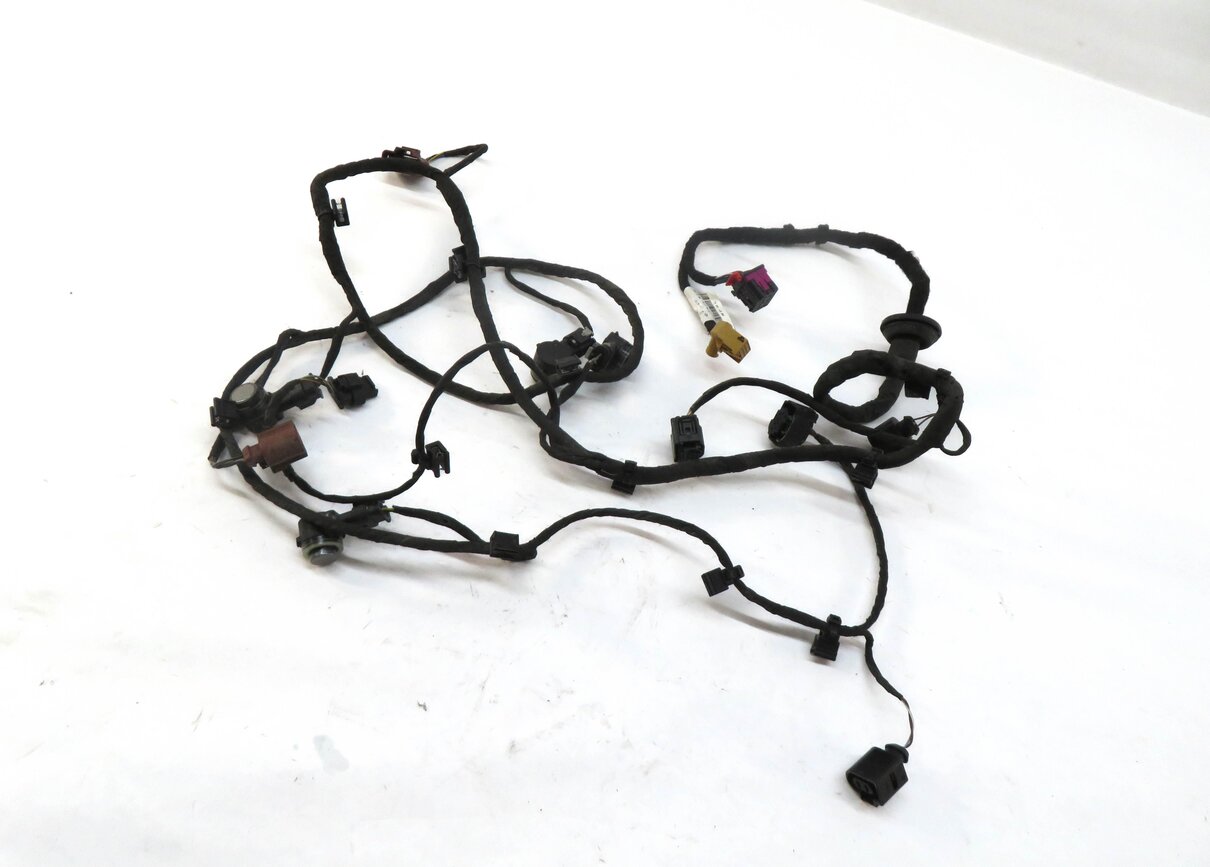 2017 AUDI Q7 (4M) REAR PDC PARK ASSIST SENSOR SET OF 4 (GRAY) w/ WIRE HARNESS