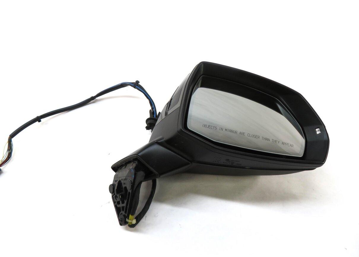 17-19 AUDI Q7 4M FRONT RIGHT DOOR MIRROR BLIND SPOT AUTODIM HEATED P-FOLD (GRAY)