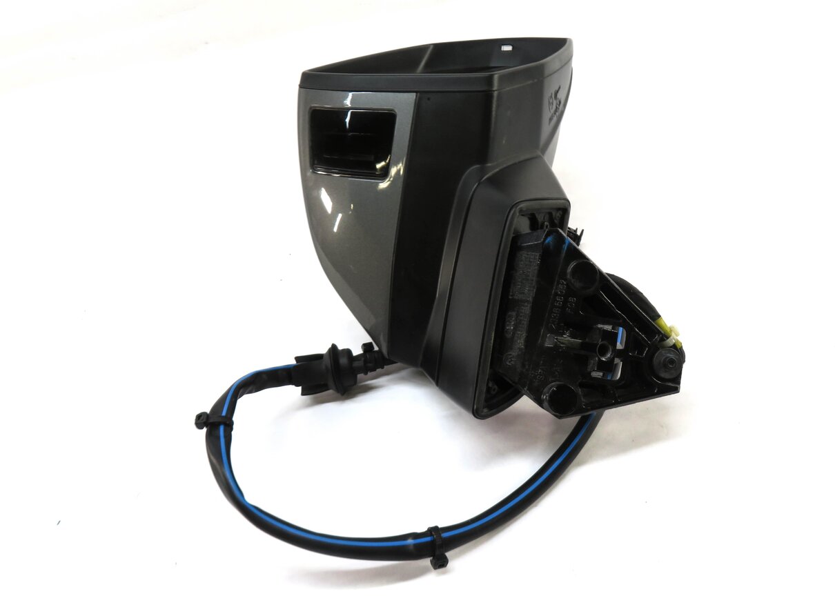 Thumbnail 4: 17-19 AUDI Q7 4M FRONT RIGHT DOOR MIRROR BLIND SPOT AUTODIM HEATED P-FOLD (GRAY)