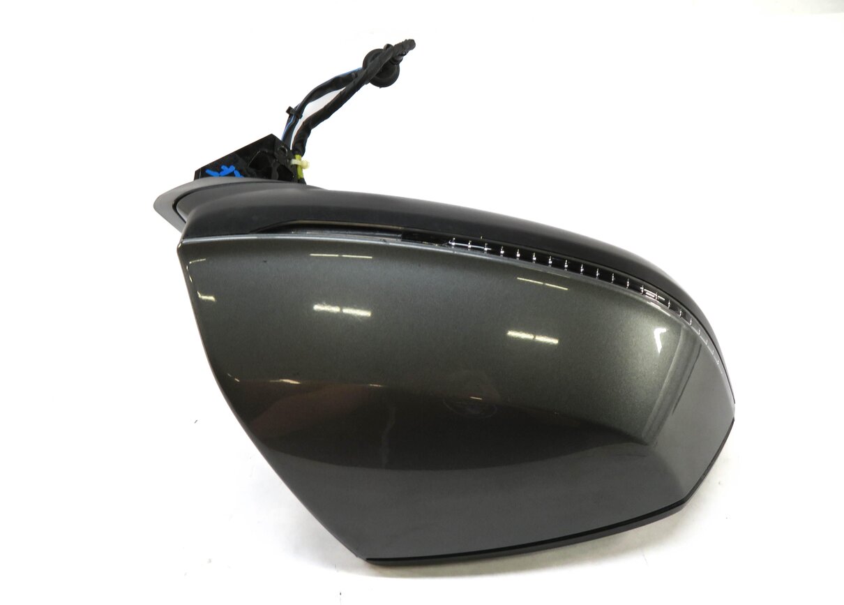 Thumbnail 5: 17-19 AUDI Q7 4M FRONT RIGHT DOOR MIRROR BLIND SPOT AUTODIM HEATED P-FOLD (GRAY)