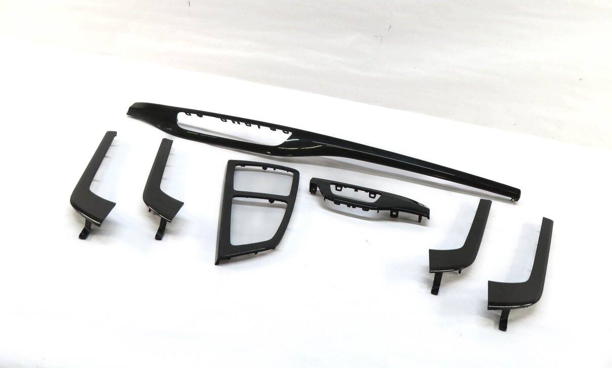 2017 AUDI Q7 (4M) INTERIOR DOOR CONSOLE DASH TRIM PANEL SET OF 7 (GRAY OAK WOOD)