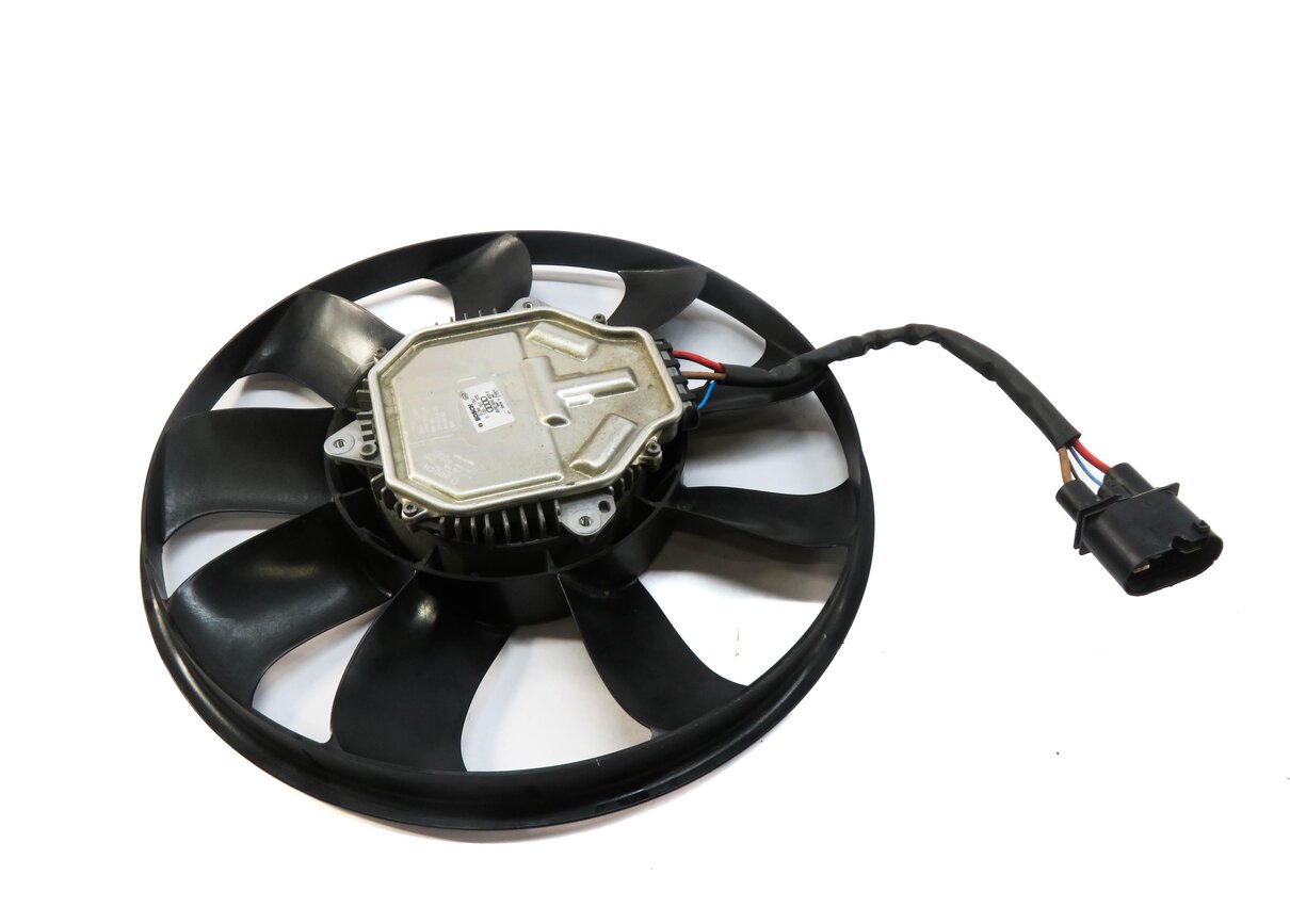 Thumbnail 3: 17-22 AUDI Q7 (4M) 3.0L SUPER ENGINE RIGHT RADIATOR COOLING FAN BLADE & MOTOR