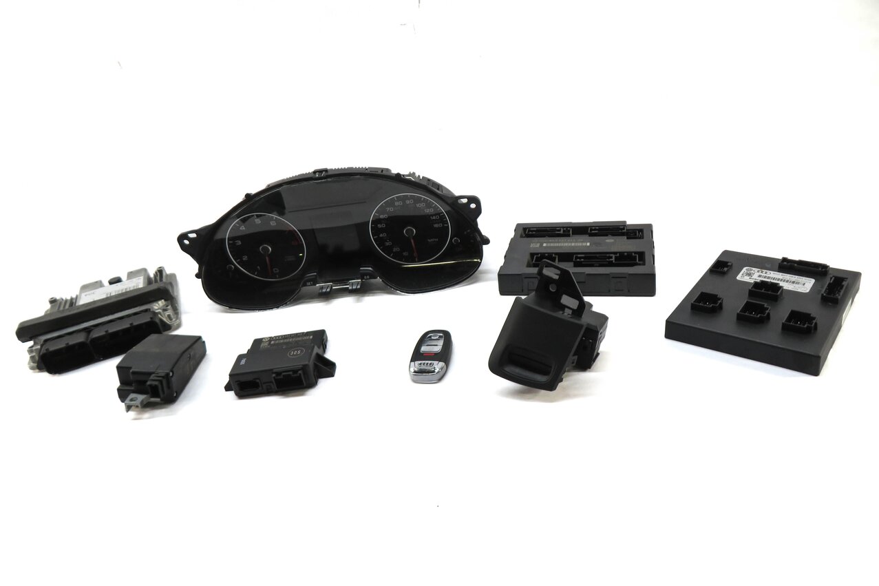 Thumbnail 2: 2015 AUDI A4 (B8 8K) 2.0L CAED TURBO ENGINE ECM BCM IMMOBILIZER MODULE KEY SET