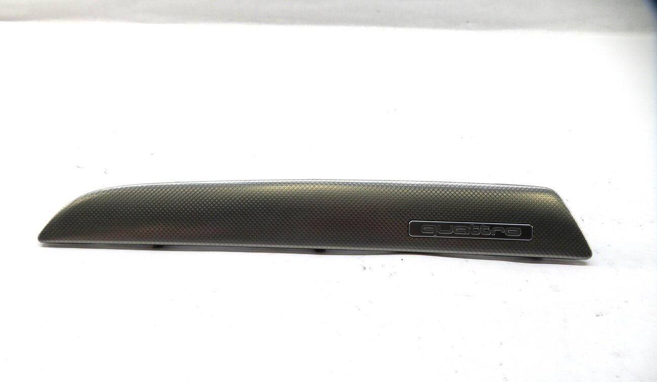 15 AUDI A4 (B8 8K) FRONT RIGHT PASSENGER QUATTRO DASH TRIM (ALUMINUM FISH SCALE)