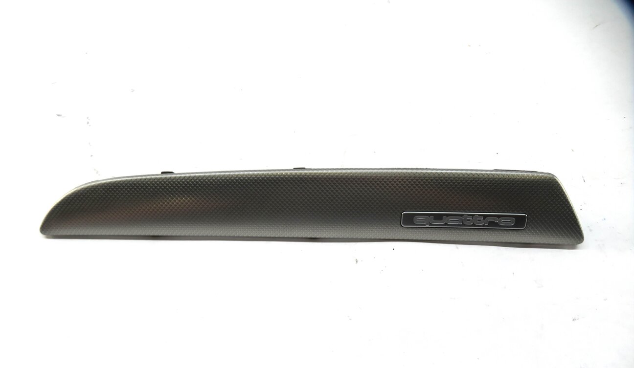 Thumbnail 2: 15 AUDI A4 (B8 8K) FRONT RIGHT PASSENGER QUATTRO DASH TRIM (ALUMINUM FISH SCALE)