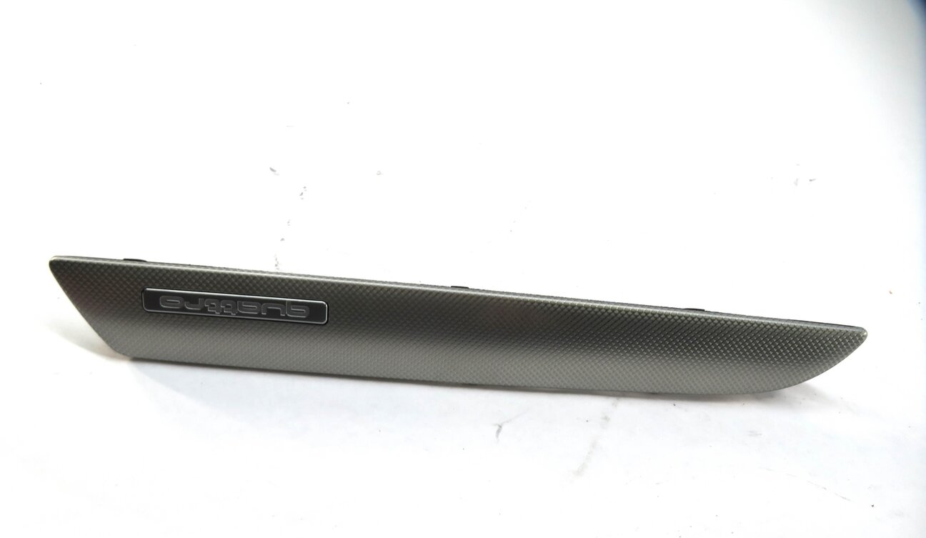 Thumbnail 4: 15 AUDI A4 (B8 8K) FRONT RIGHT PASSENGER QUATTRO DASH TRIM (ALUMINUM FISH SCALE)