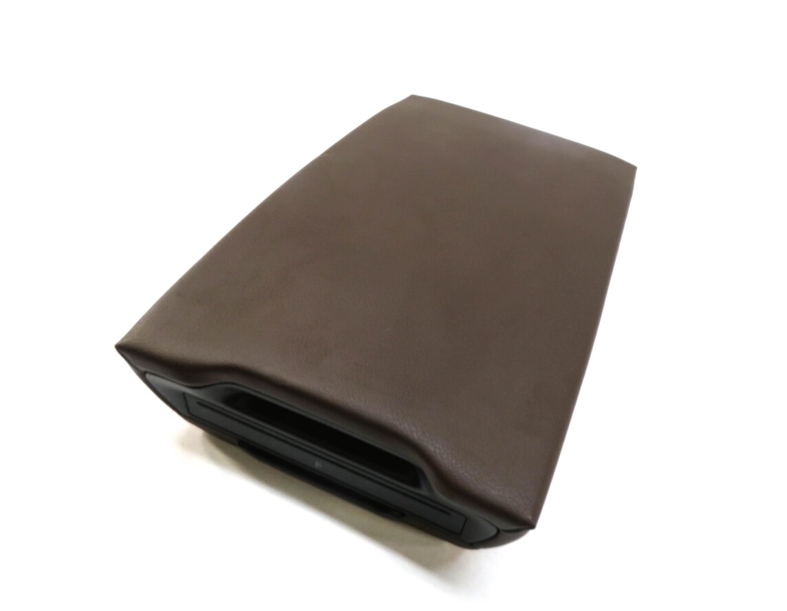 Thumbnail 5: 15 AUDI A4 (B8 8K) REAR SEAT CENTER CONSOLE ARM REST CUP HOLDER (BROWN LEATHER)