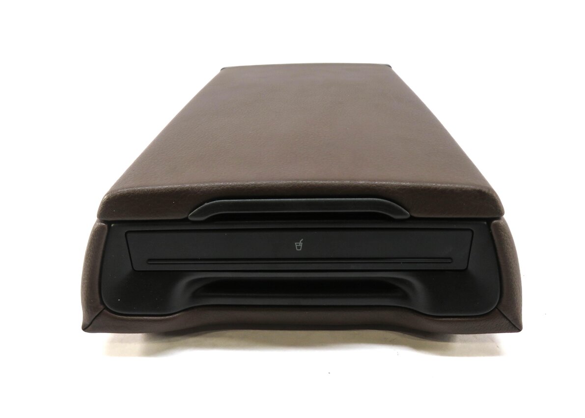 Thumbnail 7: 15 AUDI A4 (B8 8K) REAR SEAT CENTER CONSOLE ARM REST CUP HOLDER (BROWN LEATHER)
