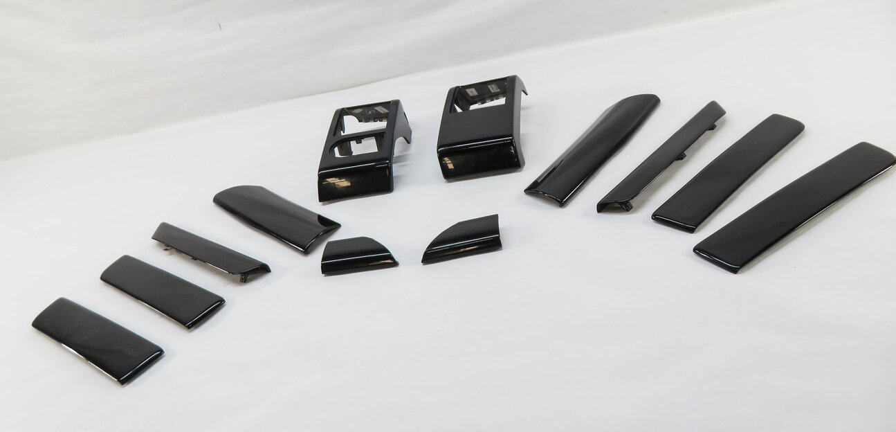 Thumbnail 11: 2011 RANGE ROVER L322 FRONT REAR LEFT RIGHT DOOR DASH GRAND BLACK WOOD TRIM SET