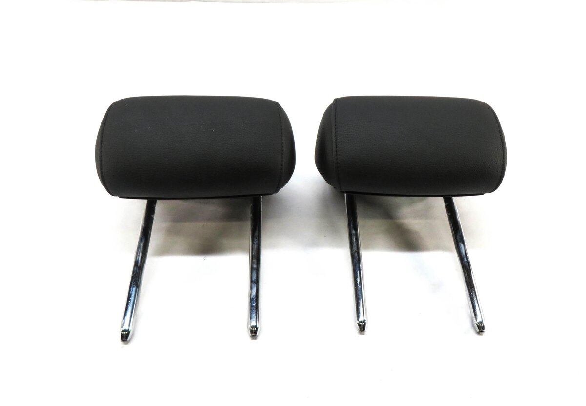 2012 BMW 335i (E92) COUPE LEFT & RIGHT REAR SEAT HEADREST SET (BLACK LEATHER)