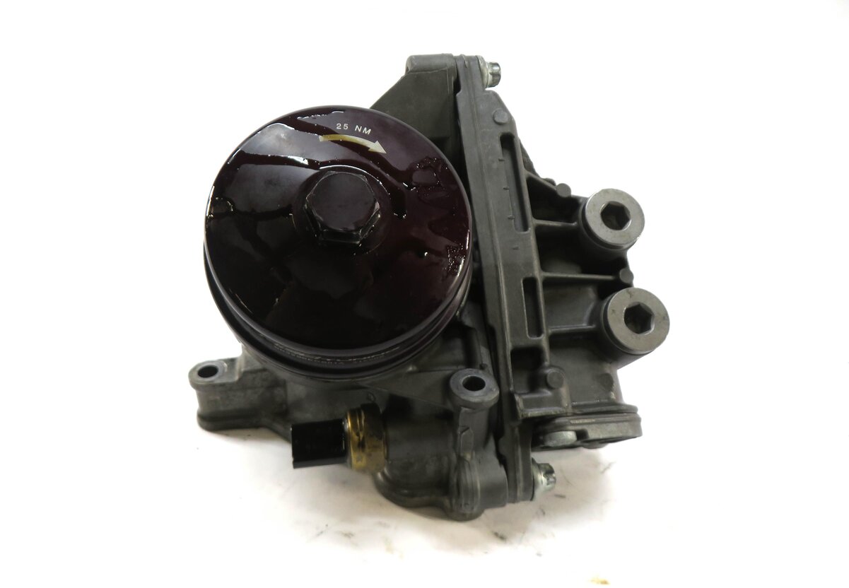 Thumbnail 2: 2012 BMW 335i (E90) 3.0L N55 TURBO ENGINE OIL FILTER HOUSING w/ ECS TUNING CAP