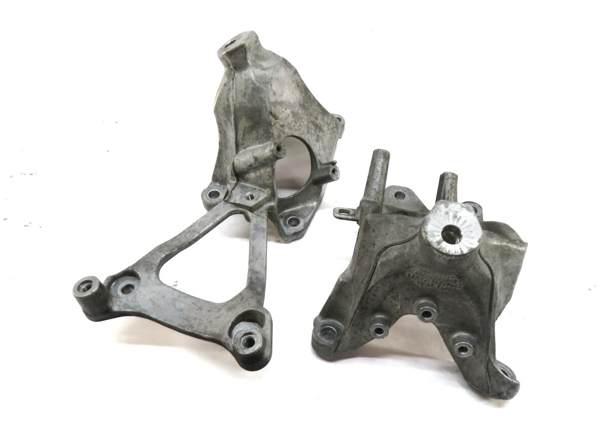 Thumbnail 2: 17 AUDI Q7 4M 3.0L SUPER ENGINE MOTOR MOUNT BRACKET SET 4M0199308AS 4M0199307AE