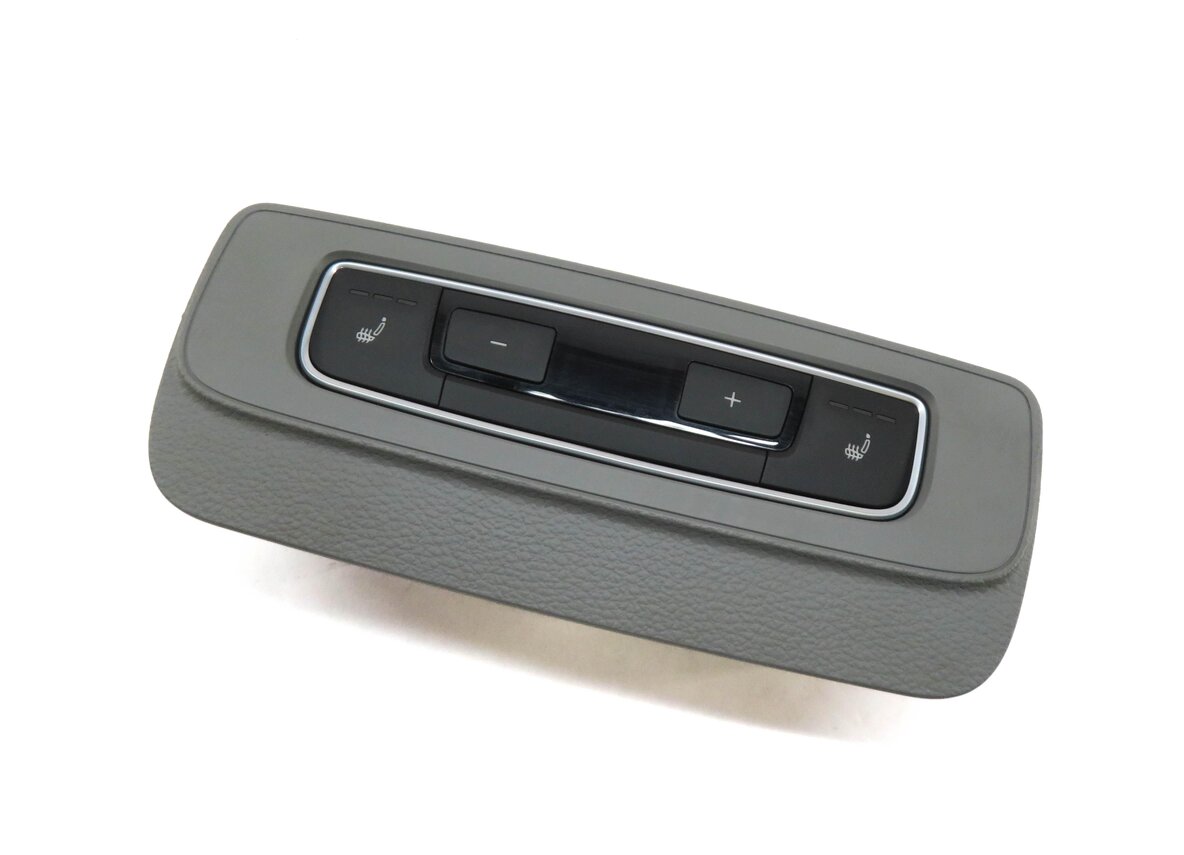 Thumbnail 1: 2018-2019 AUDI Q5 Q7 SQ5 (FY 80A) REAR HEATER A/C TEMPERATURE CONTROL PANEL GRAY