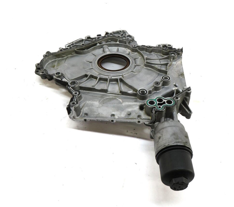 Thumbnail 2: 17-19 AUDI Q7 4M 3.0L SUPER CREC ENGINE LOWER TIMING COVER w/ OIL FILTER HOUSING